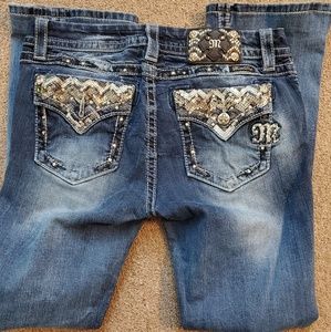 Miss Me Bling Mid-Rise Boot Cut Jeans